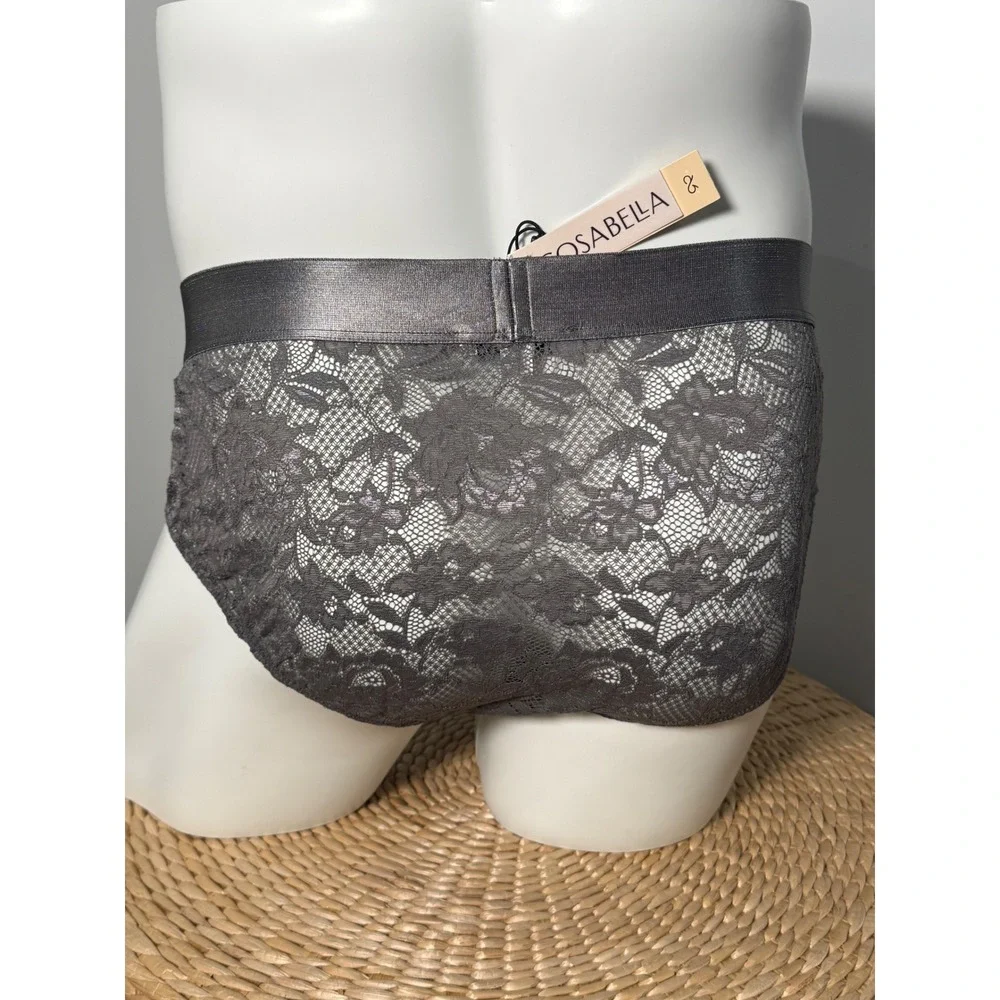 Cosabella‎ Never Say Never Lace Sports Brief Odisha Grey Underwear size XL